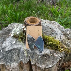 Real Butterfly Wing Earrings - HANDMADE